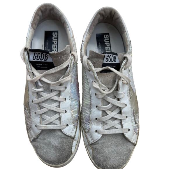 Rare Golden Goose Superstar Iridescent Shimmer Low Top Sneakers EU 40-Mermaid - Picture 3 of 12